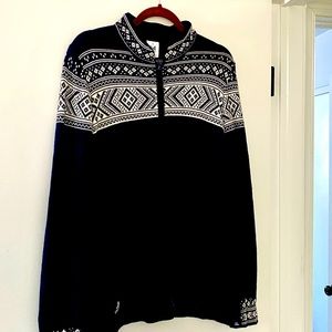 Dale of Norway black zip front sweater xl